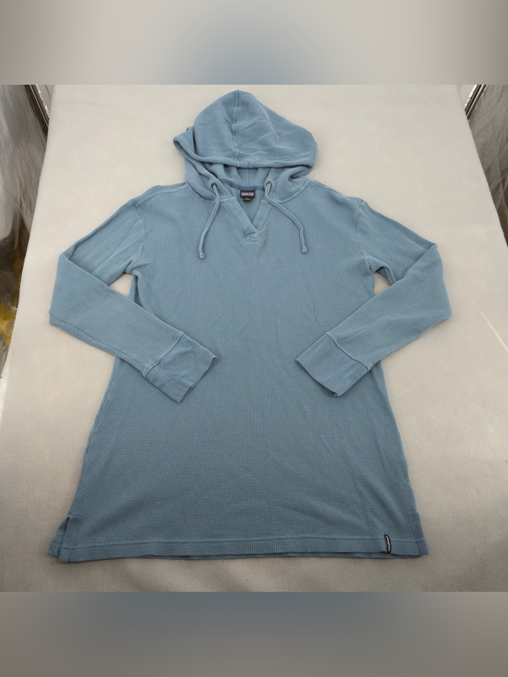 Patagonia Blue Hooded Waffle Tunic Medium Womens